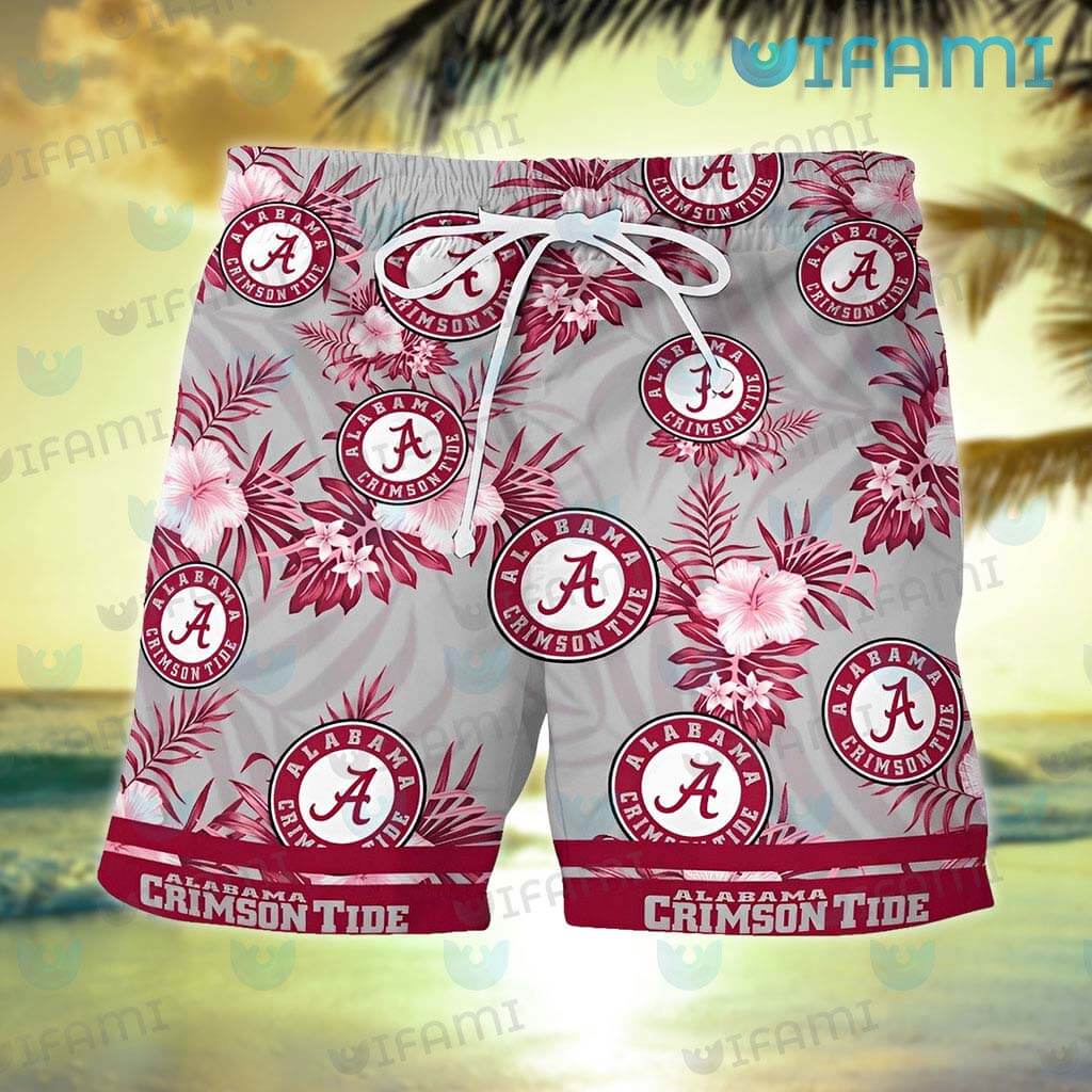 Atlanta Braves Tropical Floral Hawaiian Shorts Dark Blue Gift For Fans