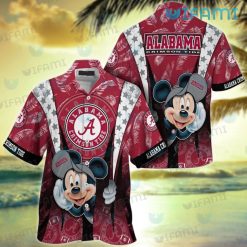 Hawaiian Alabama Shirt Mickey Feather Alabama Crimson Tide Gift