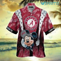 Hawaiian Alabama Shirt Mickey Feather Alabama Crimson Tide Present