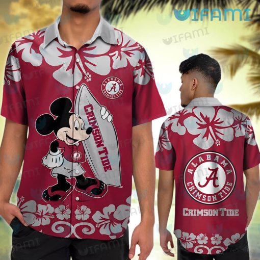 Hawaiian Alabama Shirt Mickey Surfboard Alabama Crimson Tide Gift