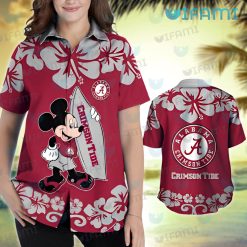 Hawaiian Alabama Shirt Mickey Surfboard Alabama Crimson Tide Gift