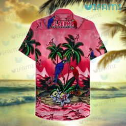 Hawaiian Alabama Shirt Parrot Couple Tropical Beach Alabama Crimson Tide Present Back
