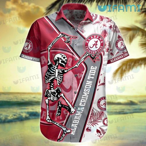 Hawaiian Alabama Shirt Skeleton Dancing New Alabama Crimson Tide Gifts For Him