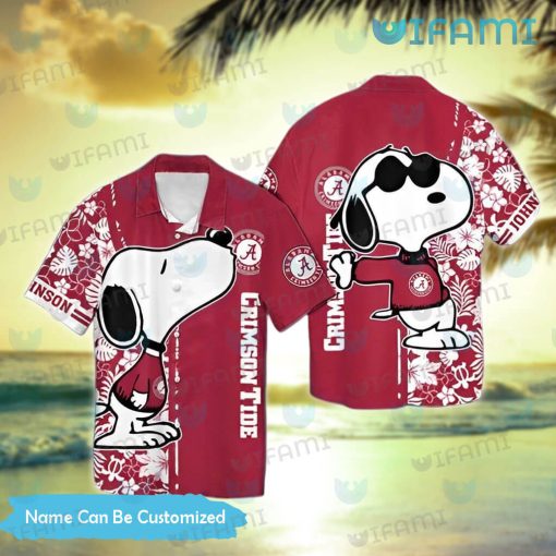 Hawaiian Alabama Shirt Snoopy Kiss Logo Personalized Alabama Crimson Tide Gift