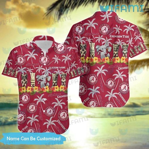 Hawaiian Alabama Shirt Tiki Statue Alabama Crimson Tide Gift