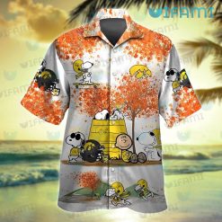 Hawkeyes Hawaiian Shirt Charlie Snoopy Woodstock Autumn Iowa Hawkeyes Gift