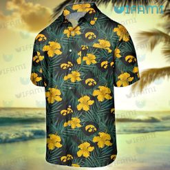Hawkeyes Hawaiian Shirt Hibiscus Palm Leaf Iowa Hawkeyes Gift