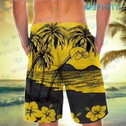 Hawkeyes Hawaiian Shirt Hibiscus Summer Beach Iowa Hawkeyes Short Back