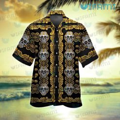 Hawkeyes Hawaiian Shirt Sugar Skull Pattern Iowa Hawkeyes Gift