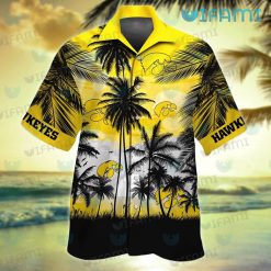 Hawkeyes Hawaiian Shirt Sunset Coconut Tree Iowa Hawkeyes Gift