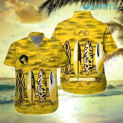 Hawkeyes Hawaiian Shirt Surfboard Beach Iowa Hawkeyes Gift