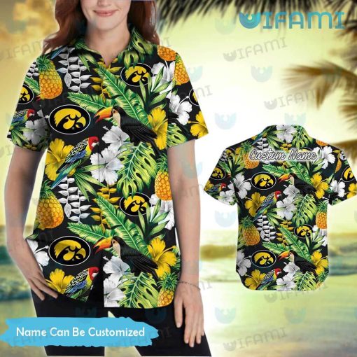 Hawkeyes Hawaiian Shirt Toucan Rosella Pineapple Iowa Hawkeyes Gift