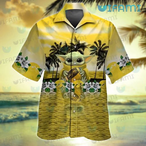 Iowa Hawkeyes Hawaiian Shirt Baby Yoda Beach New Hawkeye Gifts