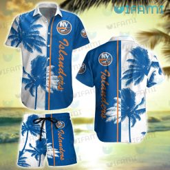 Islanders Hawaiian Shirt Blue Coconut Tree Logo New York Islanders Gift