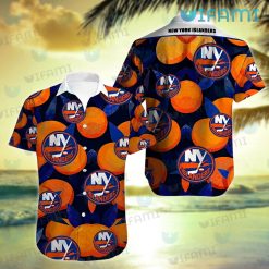 Islanders Hawaiian Shirt Orange Pattern New York Islanders Gift