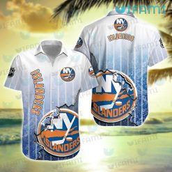 Islanders Hawaiian Shirt Paisley Pattern Broken Logo New York Islanders Gift