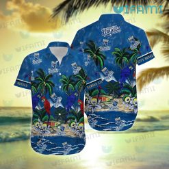KC Royals Hawaiian Shirt Parrot Couple Tropical Beach Kansas City Royals Gift