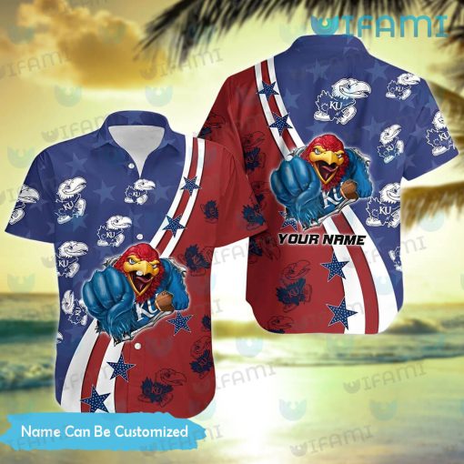 Kansas Jayhawks Hawaiian Shirt Big Mascot Kansas Jayhawks Gift