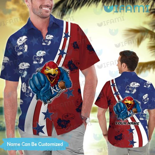 Kansas Jayhawks Hawaiian Shirt Big Mascot Kansas Jayhawks Gift