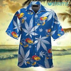 Custom Jayhawks Hawaiian Shirt Grunge Pattern Kansas Jayhawks Gift