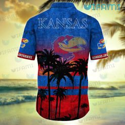 Kansas Jayhawks Hawaiian Shirt Coconut Tree Kansas Jayhawks Present Back
