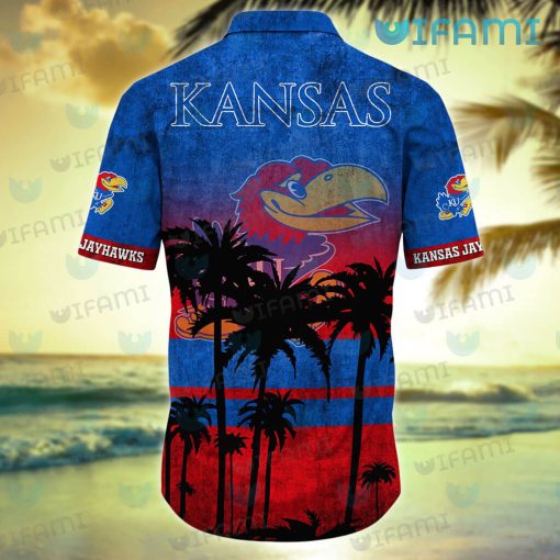 Kansas Jayhawks Hawaiian Shirt Coconut Tree Kansas Jayhawks Gift