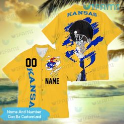 Kansas Jayhawks Hawaiian Shirt Football Helmet Personalized Best Jayhawk Gift