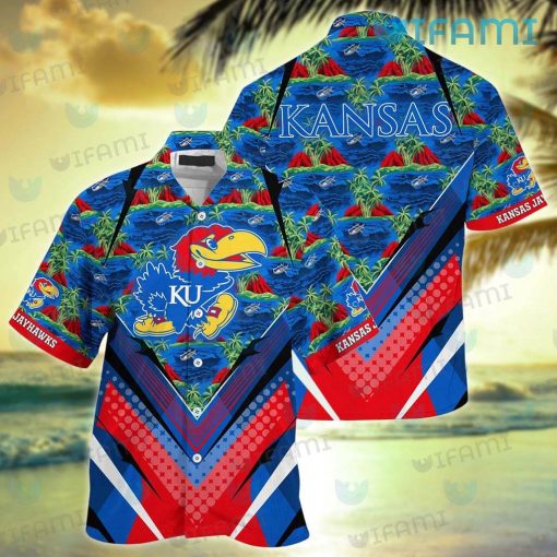 Kansas Jayhawks Hawaiian Shirt Kayak Island Pattern Best Jayhawk Gifts