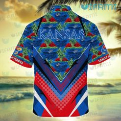 Kansas Jayhawks Hawaiian Shirt Kayak Island Pattern Best Jayhawk Present Back