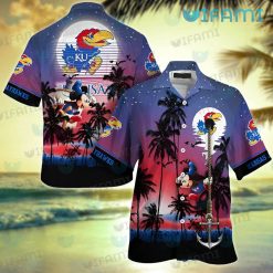 Kansas Jayhawks Hawaiian Shirt Pirate Mickey Kansas Jayhawks Gift