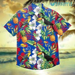 Kansas Jayhawks Hawaiian Shirt Rosella Toucan Pineapple Best Jayhawk Gifts