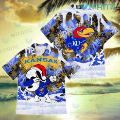 Kansas Jayhawks Hawaiian Shirt Snoopy Dabbing Kansas Jayhawks Gift