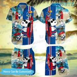 Kansas Jayhawks Hawaiian Shirt Snoopy Surfing Beach Best Jayhawk Gift
