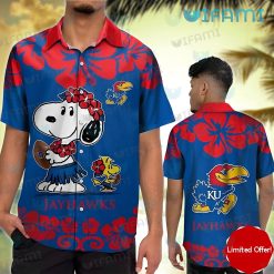 Kansas Jayhawks Hawaiian Shirt Snoopy Woodstock Kansas Jayhawks Gift