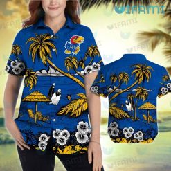 Kansas Jayhawks Hawaiian Shirt Summer Beach Kansas Jayhawks Present Women
