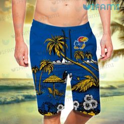Kansas Jayhawks Hawaiian Shirt Summer Beach Kansas Jayhawks Short