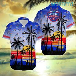 Kansas Jayhawks Hawaiian Shirt Sunset National Champions 2022 Best Jayhawk Gifts