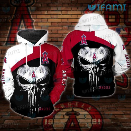 LA Angels Hoodie 3D Punisher Skull Los Angeles Angels Gifts