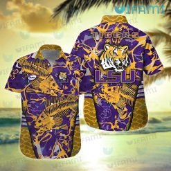 LSU Hawaiian Shirt Fishbone Pattern New LSU Gifts For Him