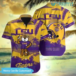 LSU Hawaiian Shirt Mascot Football Helmet Custom LSU Gift
