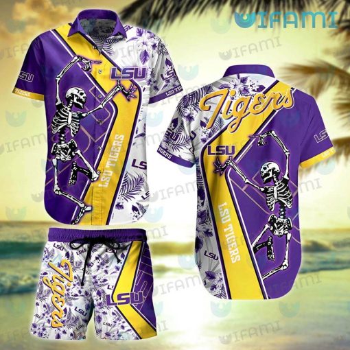 LSU Hawaiian Shirt Skeleton Dancing New LSU Gifts For Him