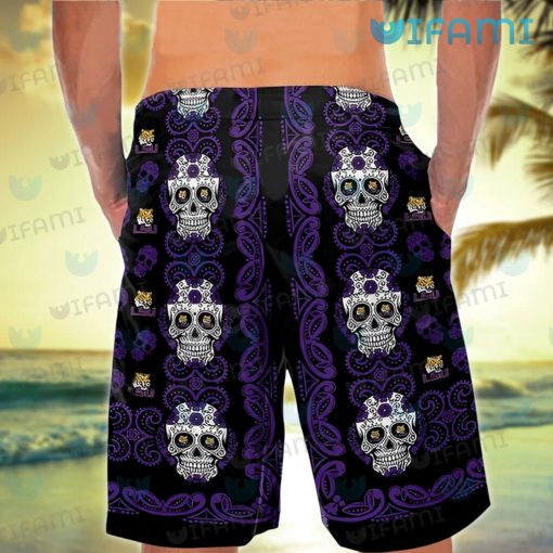 LSU Hawaiian Shirt Sugar Skull Pattern New LSU Gifts For Him