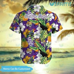 LSU Hawaiian Shirt Toucan Rosella Pineapple Custom LSU Present Back