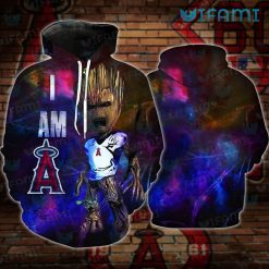Los Angeles Angels Hoodie 3D Baby Groot I Am LA Angels Gift