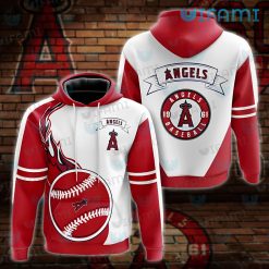 Los Angeles Angels Hoodie 3D Baseball On Fire LA Angels Gift
