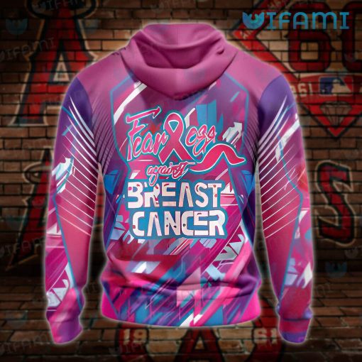 Los Angeles Angels Hoodie 3D Breast Cancer Fearless Again LA Angels Gift