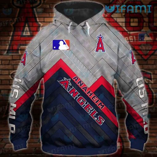 Los Angeles Angels Hoodie 3D Chevron Pattern LA Angels Gift