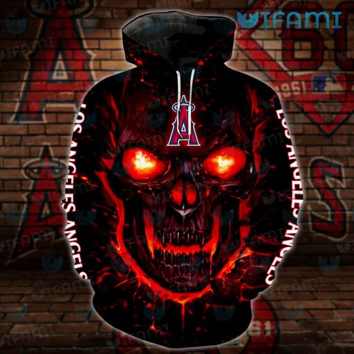 Los Angeles Angels Hoodie 3D Lava Skull LA Angels Gift