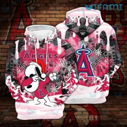 Los Angeles Angels Hoodie 3D Snoopy Dabbing Christmas LA Angels Gift