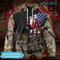 Los Angeles Angels Hoodie 3D Tree Covered Custom USA Flag LA Angels Gift